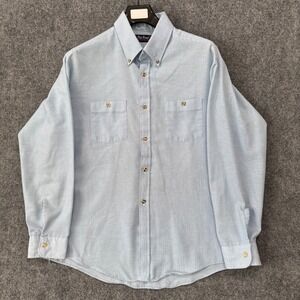 VTG Par Four Sportswear Mens XL Light Blue Button Down Made in USA
